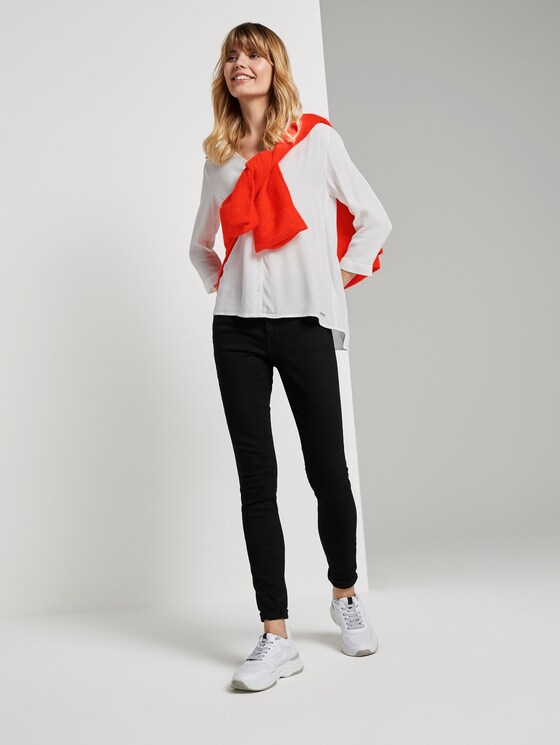 Blusenshirt mit Knopfleiste - Frauen - Off White Blusenshirt mit Knopfleiste - Frauen - Off White - 3 - TOM TAILOR Denim