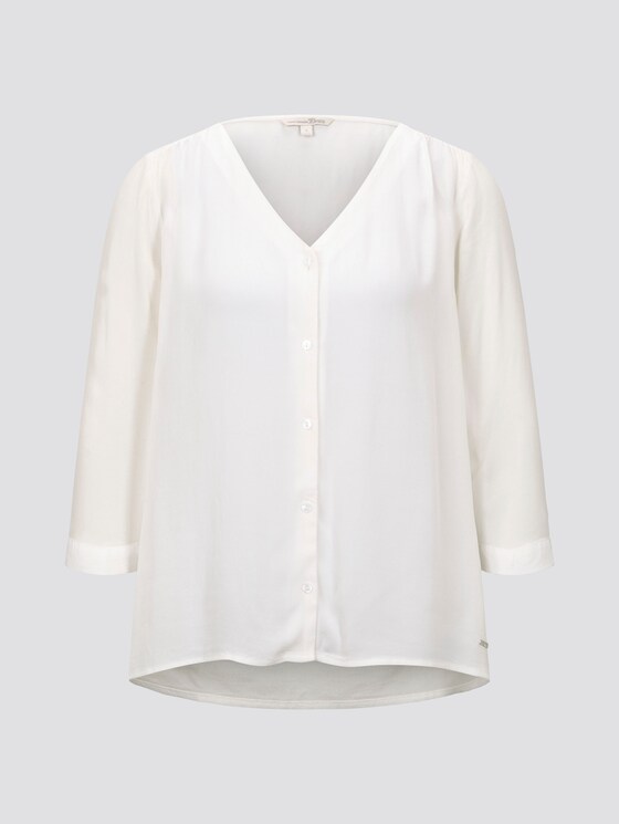 Blusenshirt mit Knopfleiste - Frauen - Off White Blusenshirt mit Knopfleiste - Frauen - Off White - 7 - TOM TAILOR Denim