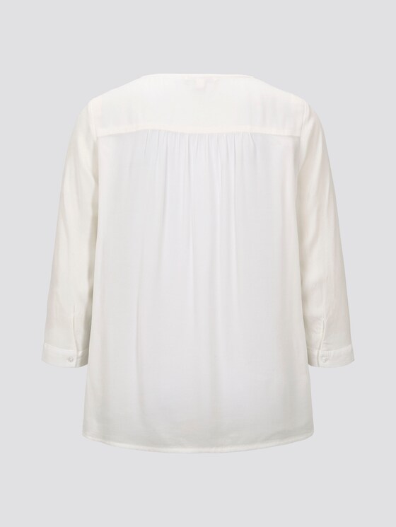 Blusenshirt mit Knopfleiste - Frauen - Off White Blusenshirt mit Knopfleiste - Frauen - Off White - 8 - TOM TAILOR Denim