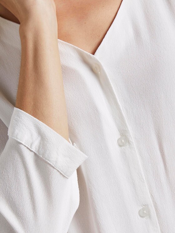 Blusenshirt mit Knopfleiste - Frauen - Off White Blusenshirt mit Knopfleiste - Frauen - Off White - 9 - TOM TAILOR Denim