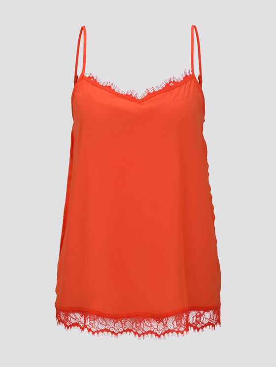 Camisole top with lace detail - Women - signal red Camisole top with lace detail - Women - signal red - 7 - TOM TAILOR Denim