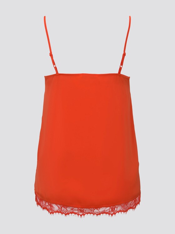 Camisole top with lace detail - Women - signal red Camisole top with lace detail - Women - signal red - 8 - TOM TAILOR Denim