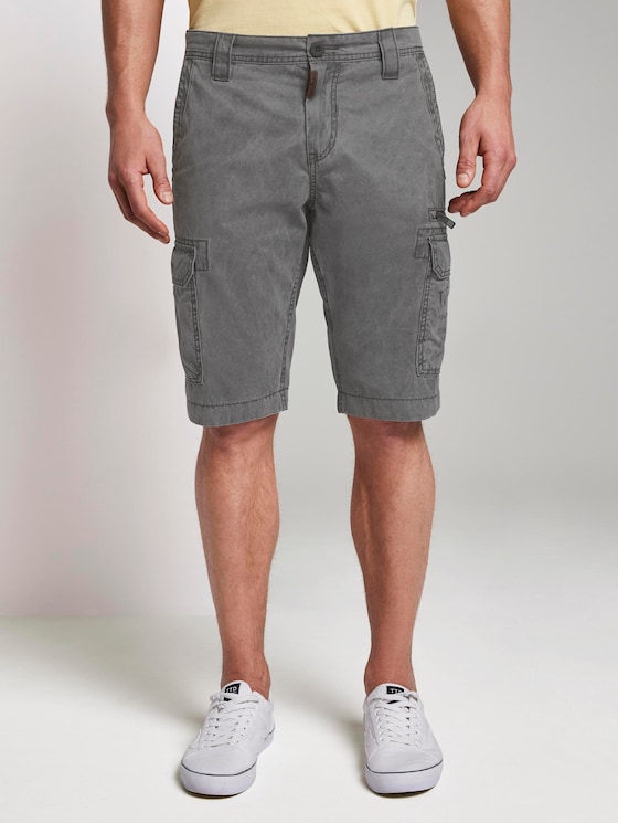 Cargo Bermuda shorts in a washed look - Men - Tarmac Grey Cargo Bermuda shorts in a washed look - Men - Tarmac Grey - 1 - TOM TAILOR