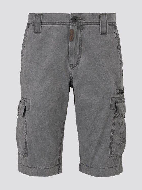 Cargo Bermuda shorts in a washed look - Men - Tarmac Grey Cargo Bermuda shorts in a washed look - Men - Tarmac Grey - 7 - TOM TAILOR