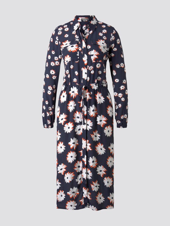 Kleid mit Blumen-Print - Frauen - navy floral design Kleid mit Blumen-Print - Frauen - navy floral design - 7 - Mine to five