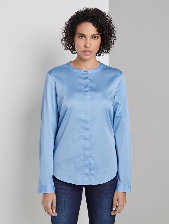 Satin-Bluse - Frauen - Soft Charming Blue Satin-Bluse - Frauen - Soft Charming Blue - 1 - Mine to five