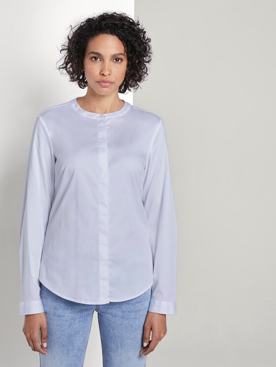 Satin-Bluse - Frauen - White Satin-Bluse - Frauen - White - 1 - Mine to five