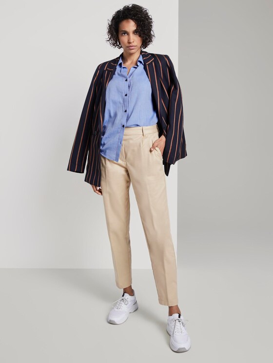 Bluse mit Kontrast-Tape - Frauen - sicilian blue Bluse mit Kontrast-Tape - Frauen - sicilian blue - 3 - Mine to five