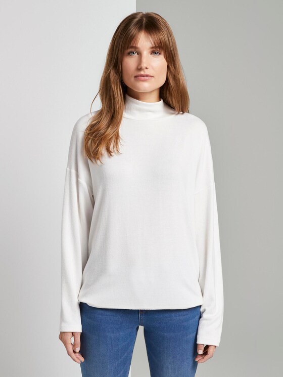 Langarmshirt mit Turtle-Neck - Frauen - Off White Langarmshirt mit Turtle-Neck - Frauen - Off White - 1 - TOM TAILOR Denim