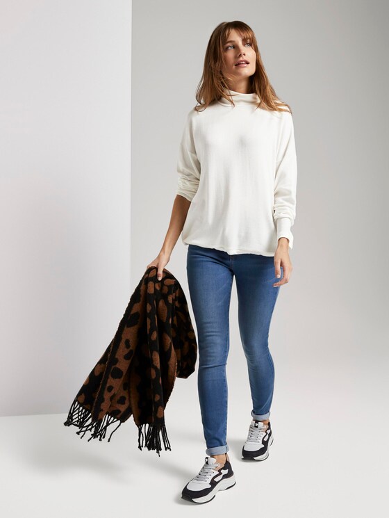 Langarmshirt mit Turtle-Neck - Frauen - Off White Langarmshirt mit Turtle-Neck - Frauen - Off White - 3 - TOM TAILOR Denim