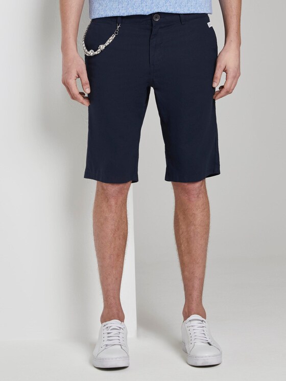 Chino-Shorts mit Kordelanhänger - Männer - Sky Captain Blue Chino-Shorts mit Kordelanhänger - Männer - Sky Captain Blue - 1 - TOM TAILOR