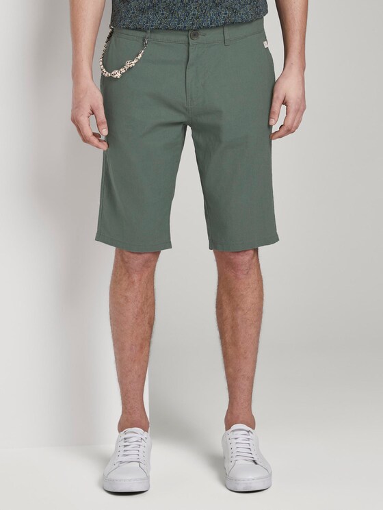 Chino-Shorts mit Kordelanhänger - Männer - Pale Bark Green Chino-Shorts mit Kordelanhänger - Männer - Pale Bark Green - 1 - TOM TAILOR