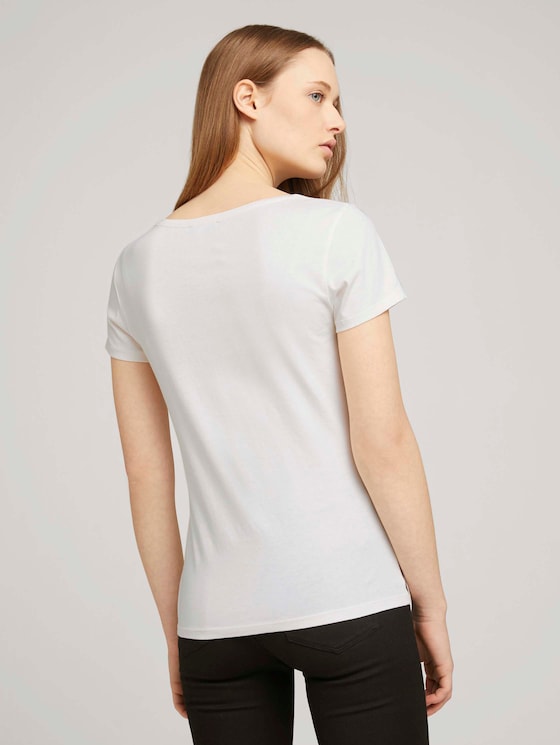 Jersey T-Shirt mit Print - Frauen - Gardenia White Jersey T-Shirt mit Print - Frauen - Gardenia White - 2 - TOM TAILOR Denim