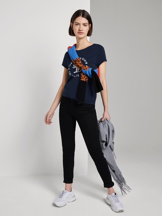 Jersey T-Shirt mit Print - Frauen - Real Navy Blue Jersey T-Shirt mit Print - Frauen - Real Navy Blue - 3 - TOM TAILOR Denim