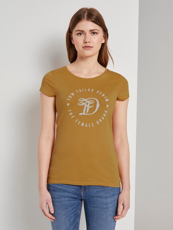 Jersey T-Shirt mit Print - Frauen - Indian Spice Yellow Jersey T-Shirt mit Print - Frauen - Indian Spice Yellow - 1 - TOM TAILOR Denim