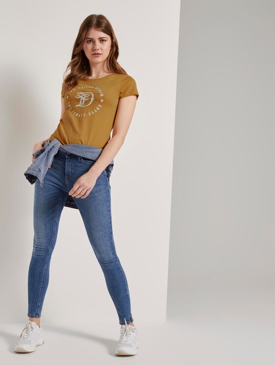 Jersey T-Shirt mit Print - Frauen - Indian Spice Yellow Jersey T-Shirt mit Print - Frauen - Indian Spice Yellow - 3 - TOM TAILOR Denim