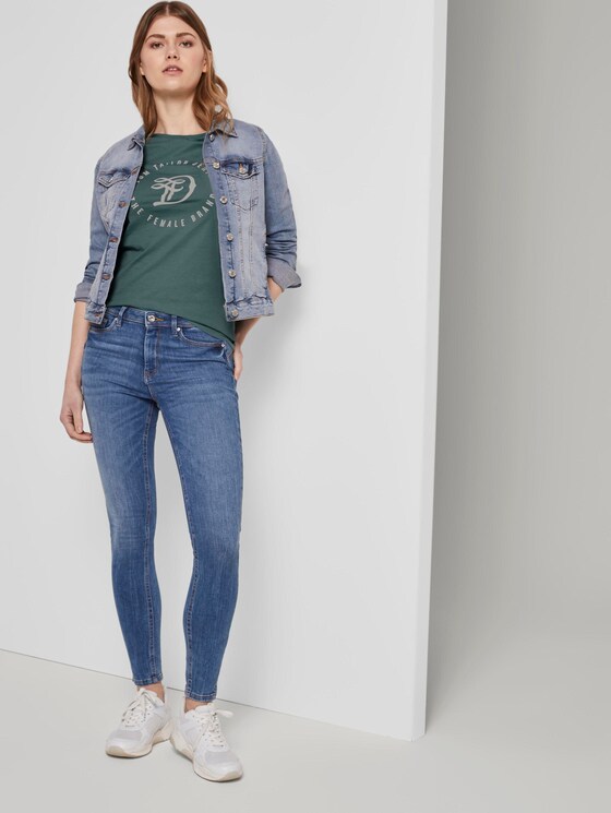 Jersey T-Shirt mit Print - Frauen - Mineral Stone Blue Jersey T-Shirt mit Print - Frauen - Mineral Stone Blue - 3 - TOM TAILOR Denim
