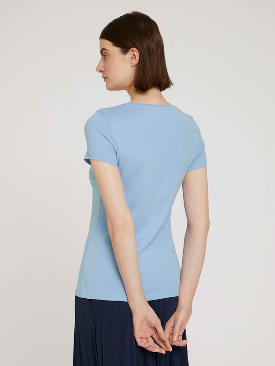 Jersey T-shirt with a print - Women - bel air blue Jersey T-shirt with a print - Women - bel air blue - 2 - TOM TAILOR Denim