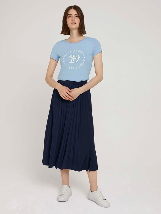 Jersey T-shirt with a print - Women - bel air blue Jersey T-shirt with a print - Women - bel air blue - 3 - TOM TAILOR Denim