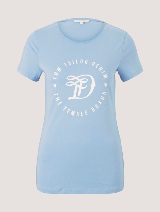 Jersey T-shirt with a print - Women - bel air blue Jersey T-shirt with a print - Women - bel air blue - 7 - TOM TAILOR Denim
