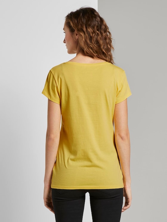 Jersey T-Shirt aus Bio-Baumwolle - Frauen - Golden Summer Yellow Jersey T-Shirt aus Bio-Baumwolle - Frauen - Golden Summer Yellow - 2 - TOM TAILOR Denim