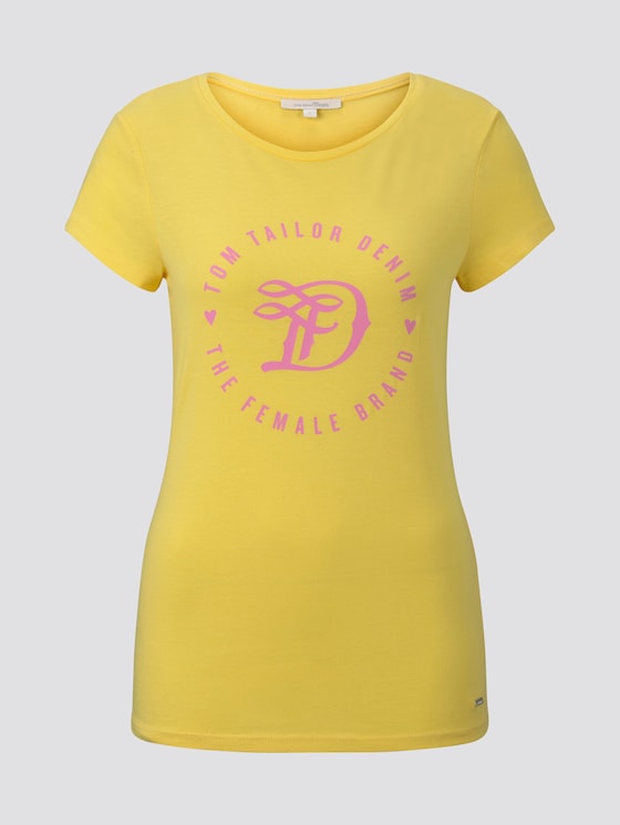 Jersey T-Shirt aus Bio-Baumwolle - Frauen - Golden Summer Yellow Jersey T-Shirt aus Bio-Baumwolle - Frauen - Golden Summer Yellow - 7 - TOM TAILOR Denim