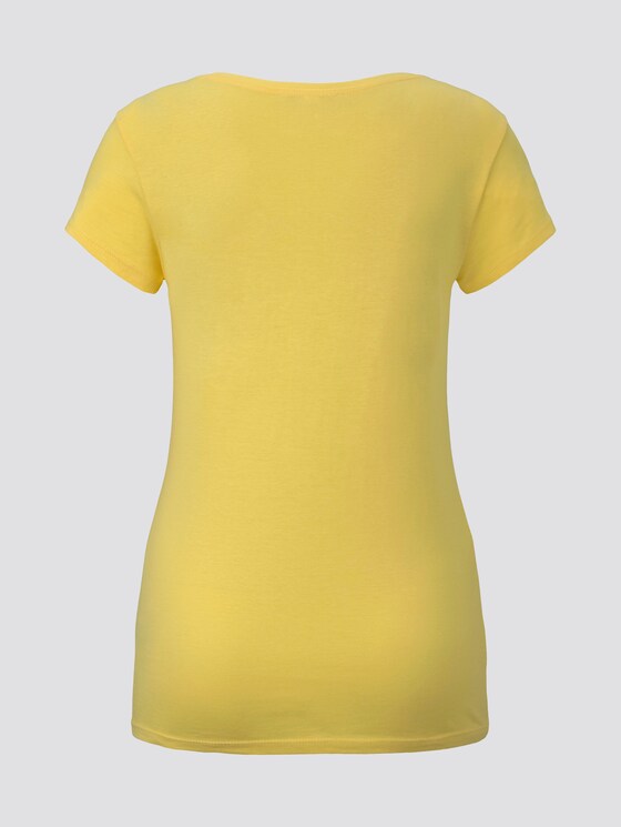 Jersey T-Shirt aus Bio-Baumwolle - Frauen - Golden Summer Yellow Jersey T-Shirt aus Bio-Baumwolle - Frauen - Golden Summer Yellow - 8 - TOM TAILOR Denim