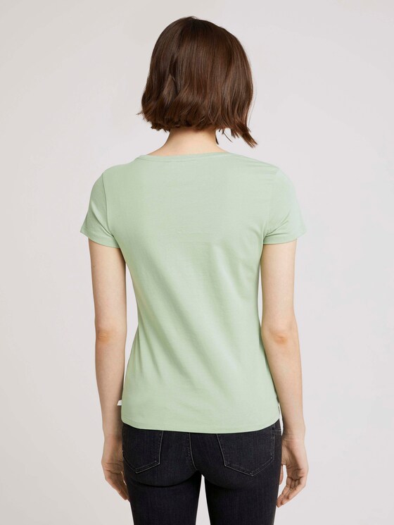 Jersey T-shirt with a print - Women - fresh mint green Jersey T-shirt with a print - Women - fresh mint green - 2 - TOM TAILOR Denim