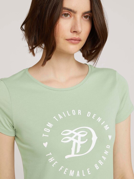 Jersey T-shirt with a print - Women - fresh mint green Jersey T-shirt with a print - Women - fresh mint green - 9 - TOM TAILOR Denim