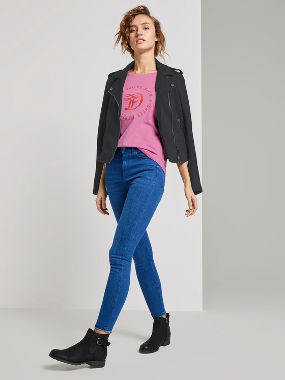 Jersey T-shirt with a print - Women - wild orchid pink Jersey T-shirt with a print - Women - wild orchid pink - 3 - TOM TAILOR Denim
