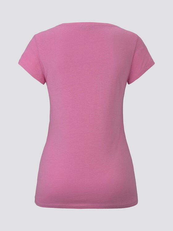 Jersey T-shirt with a print - Women - wild orchid pink Jersey T-shirt with a print - Women - wild orchid pink - 8 - TOM TAILOR Denim