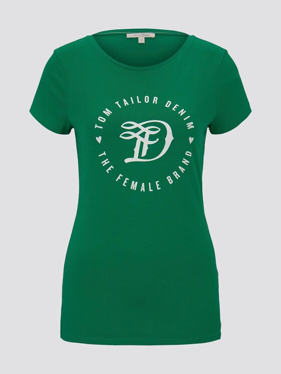 Jersey T-Shirt mit Print - Frauen - fresh bright green Jersey T-Shirt mit Print - Frauen - fresh bright green - 7 - TOM TAILOR Denim