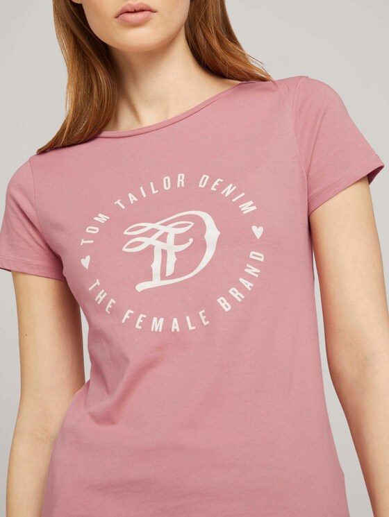 Jersey T-shirt with a print - Women - cozy-rose Jersey T-shirt with a print - Women - cozy-rose - 9 - TOM TAILOR Denim