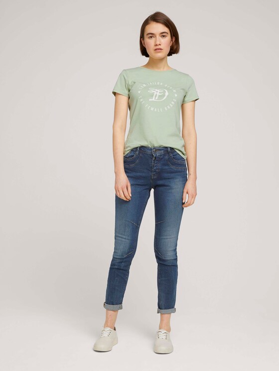 Jersey T-Shirt aus Bio-Baumwolle - Frauen - light dusty green Jersey T-Shirt aus Bio-Baumwolle - Frauen - light dusty green - 3 - TOM TAILOR Denim