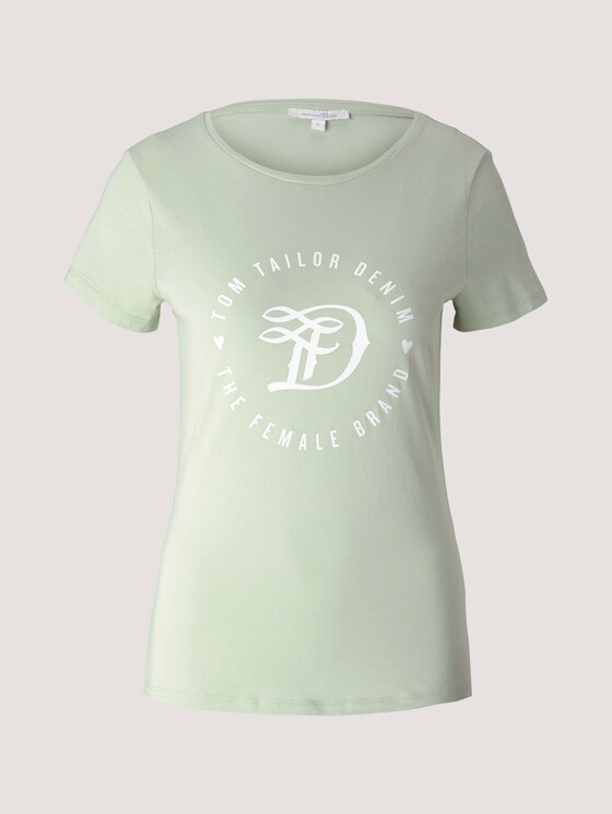 Jersey T-Shirt aus Bio-Baumwolle - Frauen - light dusty green Jersey T-Shirt aus Bio-Baumwolle - Frauen - light dusty green - 7 - TOM TAILOR Denim