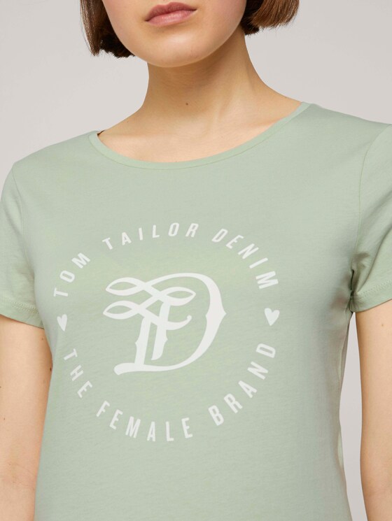 Jersey T-Shirt aus Bio-Baumwolle - Frauen - light dusty green Jersey T-Shirt aus Bio-Baumwolle - Frauen - light dusty green - 9 - TOM TAILOR Denim