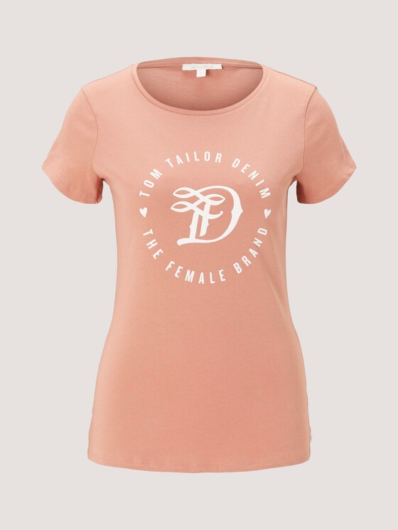 Jersey T-Shirt aus Bio-Baumwolle - Frauen - clay-rose Jersey T-Shirt aus Bio-Baumwolle - Frauen - clay-rose - 7 - TOM TAILOR Denim