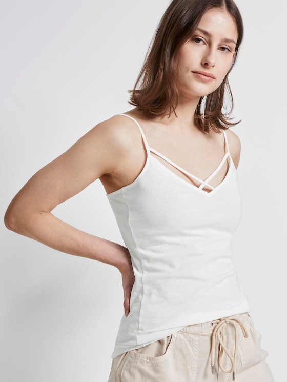 Top mit Bio-Baumwolle - Frauen - Off White Top mit Bio-Baumwolle - Frauen - Off White - 5 - TOM TAILOR Denim