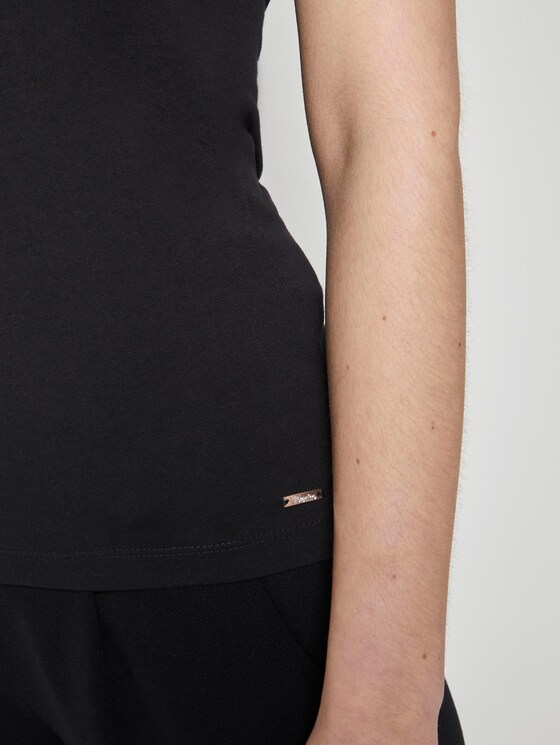Top mit Bio-Baumwolle - Frauen - Deep Black Top mit Bio-Baumwolle - Frauen - Deep Black - 10 - TOM TAILOR Denim