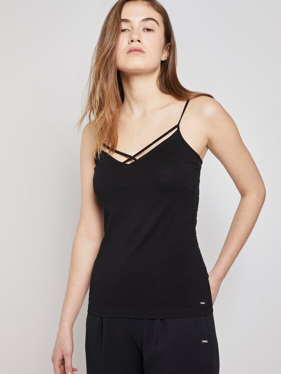 Top mit Bio-Baumwolle - Frauen - Deep Black Top mit Bio-Baumwolle - Frauen - Deep Black - 5 - TOM TAILOR Denim