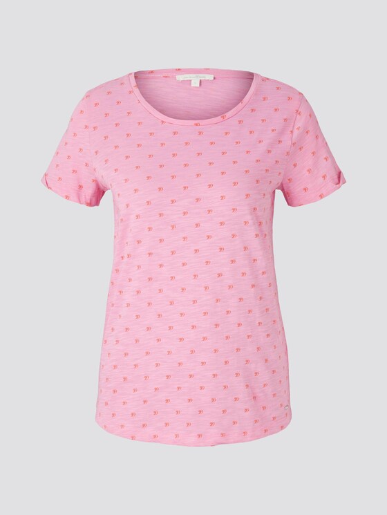T-Shirt mit Allover Logo-Print - Frauen - pink logo print T-Shirt mit Allover Logo-Print - Frauen - pink logo print - 7 - TOM TAILOR Denim