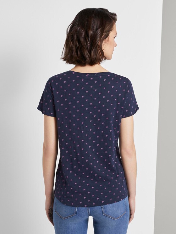 T-Shirt mit Allover Logo-Print - Frauen - navy logo print T-Shirt mit Allover Logo-Print - Frauen - navy logo print - 2 - TOM TAILOR Denim