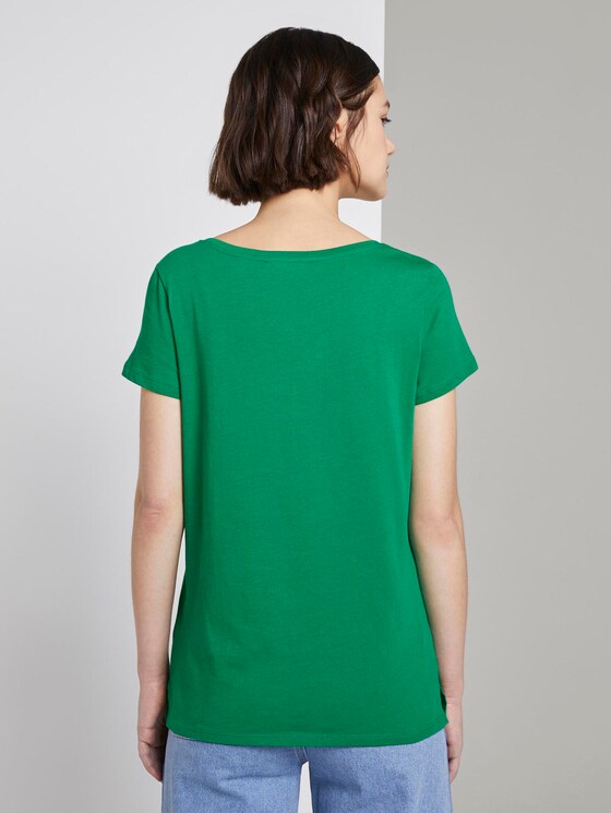 Organic T-shirt with lacing - Women - fresh bright green Organic T-shirt with lacing - Women - fresh bright green - 2 - TOM TAILOR Denim
