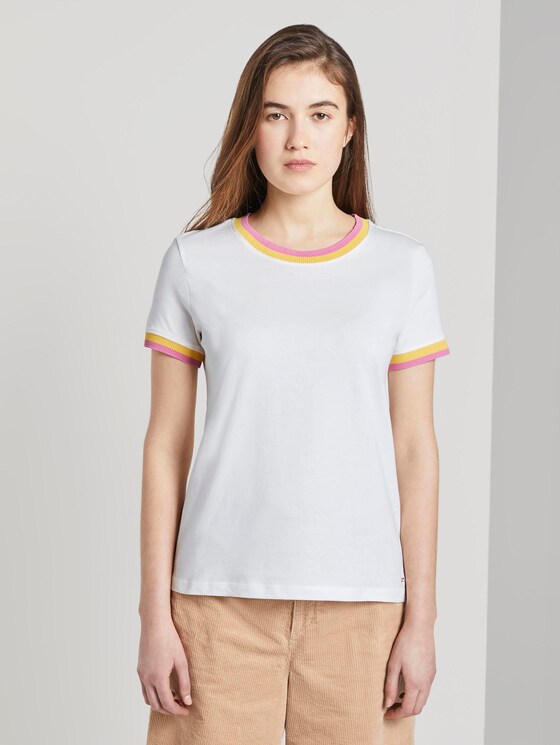 Jersey T-Shirt - Frauen - Off White Jersey T-Shirt - Frauen - Off White - 1 - TOM TAILOR Denim