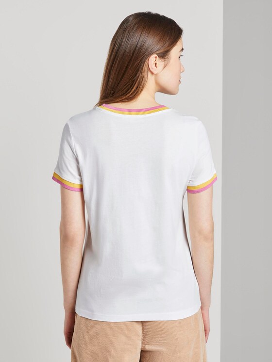 Jersey T-Shirt - Frauen - Off White Jersey T-Shirt - Frauen - Off White - 2 - TOM TAILOR Denim
