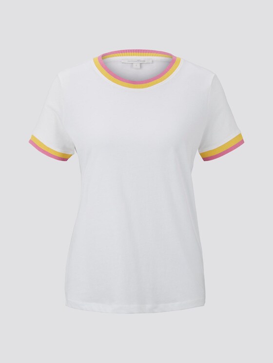 Jersey T-Shirt - Frauen - Off White Jersey T-Shirt - Frauen - Off White - 7 - TOM TAILOR Denim