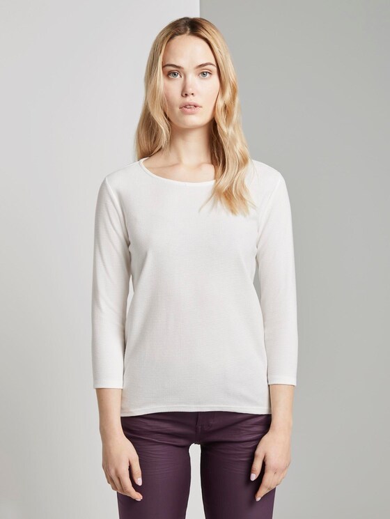3/4 Arm Shirt - Frauen - Off White 3/4 Arm Shirt - Frauen - Off White - 1 - TOM TAILOR Denim