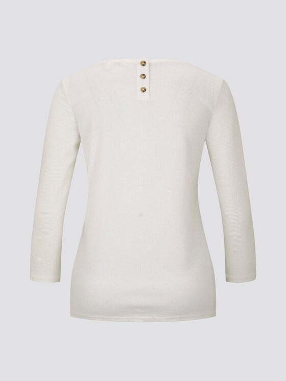 3/4 Arm Shirt - Frauen - Off White 3/4 Arm Shirt - Frauen - Off White - 8 - TOM TAILOR Denim
