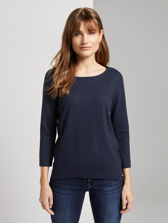 3/4 Arm Shirt - Frauen - Real Navy Blue 3/4 Arm Shirt - Frauen - Real Navy Blue - 1 - TOM TAILOR Denim