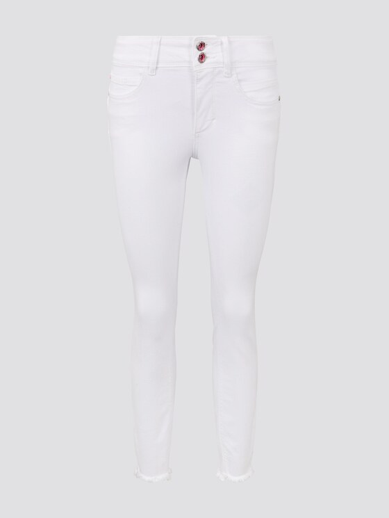 Alexa Skinny Jeans mit Fransen - Frauen - White Denim Alexa Skinny Jeans mit Fransen - Frauen - White Denim - 7 - TOM TAILOR